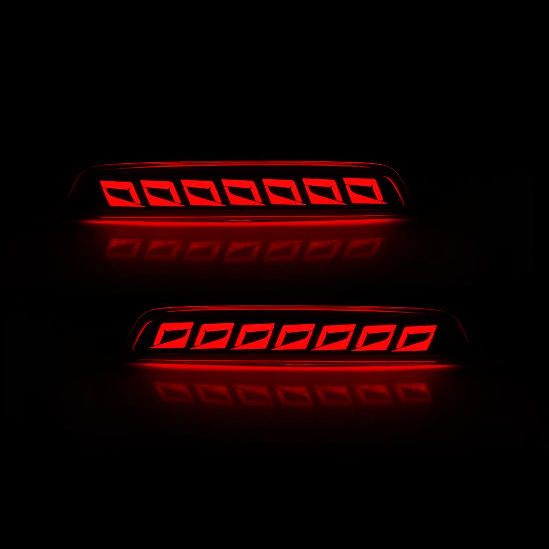 

Светодиодные фонари-отражатели заднего бампера для Chevrolet Chevy Trax 2012 2013 2014 Предупреждение о торможении Динамический указатель поворота Автомобильные аксессуары 12 В Red Shell