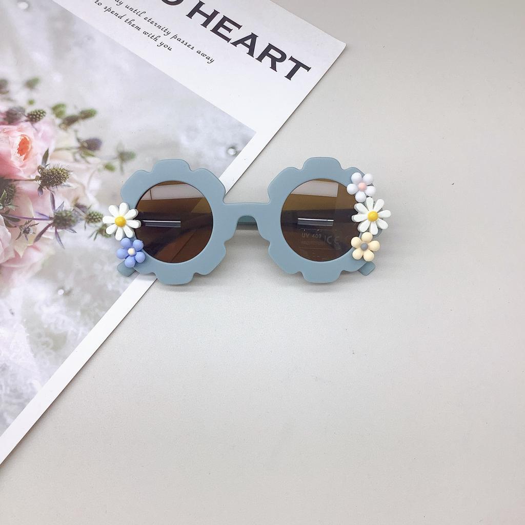 Fashion Cute Diy Children'S Sunglasses Trend Girls Concave Sunglasses Uv-Proof Uv400 Glasses