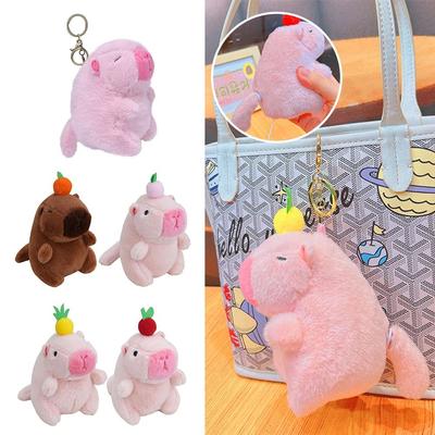 Plush Wagging Tail Capybara Doll Cute Cartoon Capybara Doll Fluffty Animal Doll  Birthday Gift