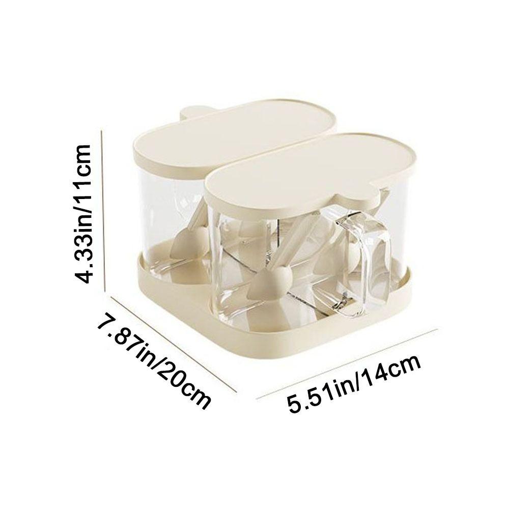 Sealed Rotatable Seasoning Box Plastic Sugar and Salt Container  Kitchen