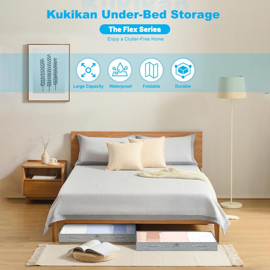 Under Bed Storage Containers Large Capacity Blanket Box Clothes Storage Bins for Bedding Quilt Comforter Sweater Shoes Bedroom