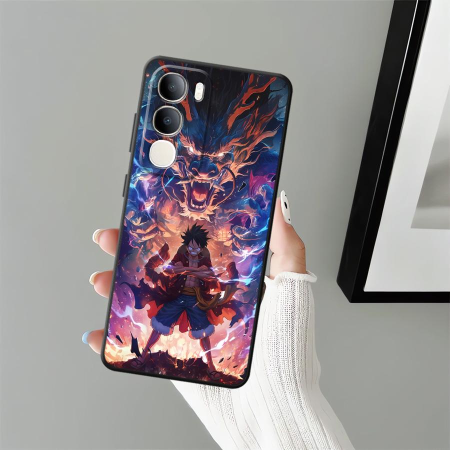 Cool Luffy Anime Case for Vivo V25 V30 Y51S Y78 Y71 Y91 Y52S Y93 V29 V27 Y53S Y75 Y81 V21E V23 Y50 Y95 Phone Cover