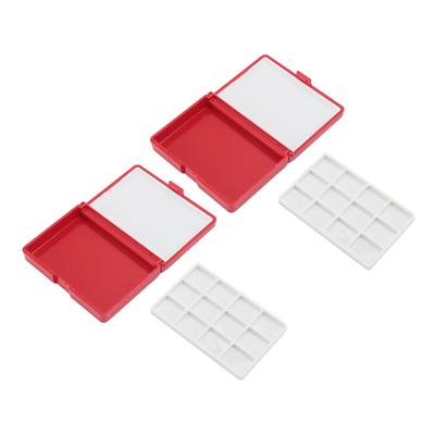 2 Pezzi Scatola Portatile per Acquerelli Staccabile Facile da Pulire Compatta Mini Scatola Tavolozza per Acquerelli per