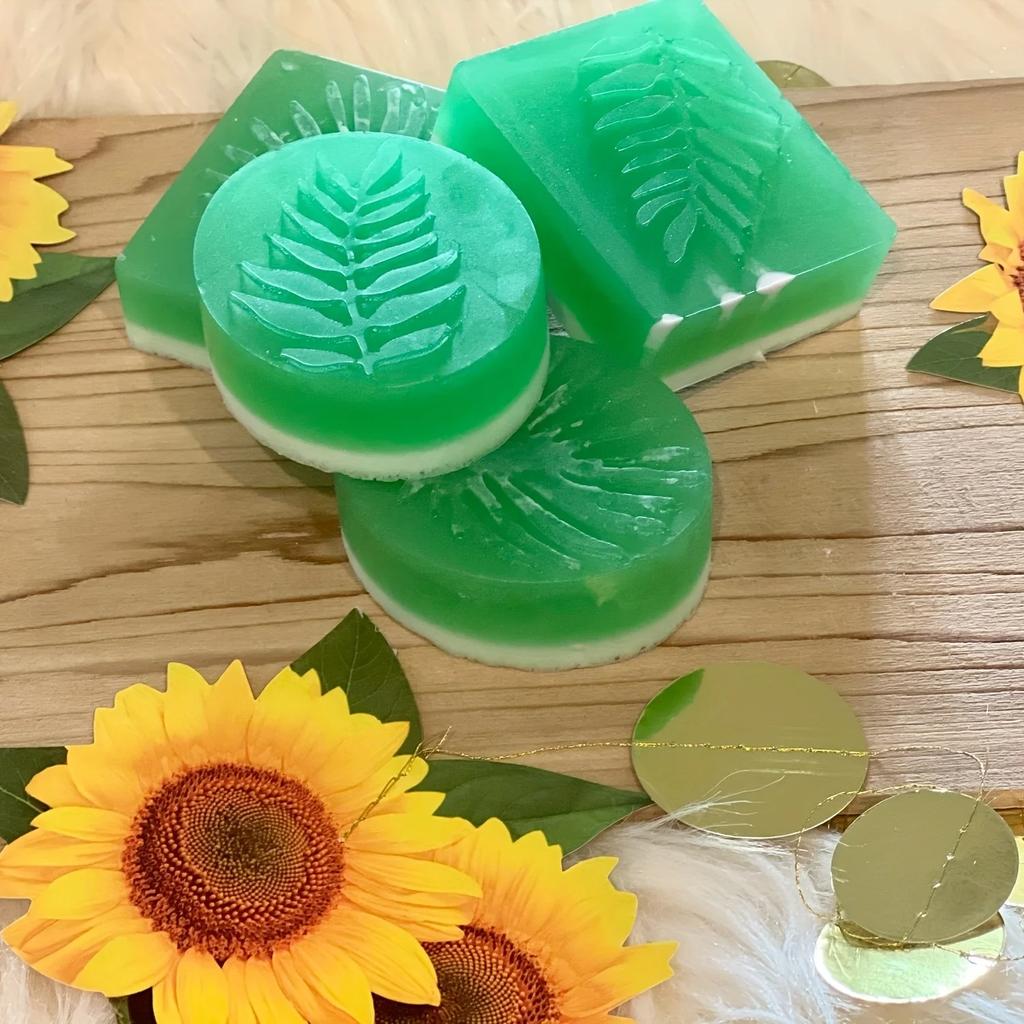 Round and Square Leaf Silicone Soap Mold Handmade Soap Making Supplies Diy Plaster Resin Candle Kit Cake Baking Tools