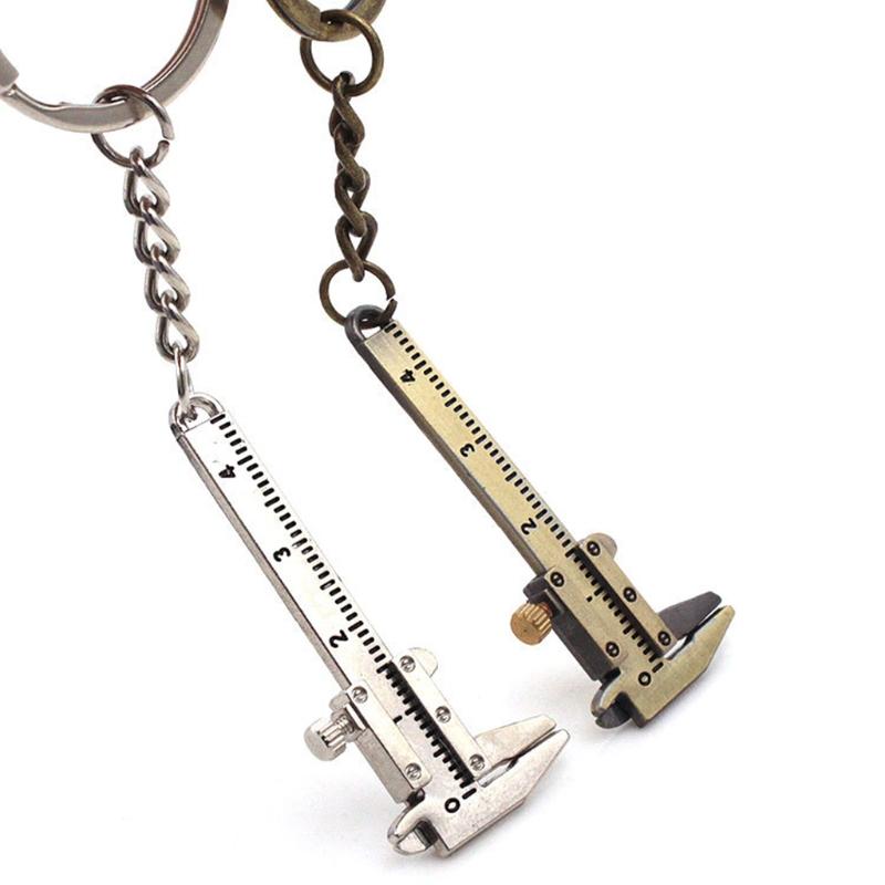 Fashion Mini Vernier Caliper Keychain 0-40mm Portable Measuring Gauging Tools Car for Key Chain Ring Ruler Caliper