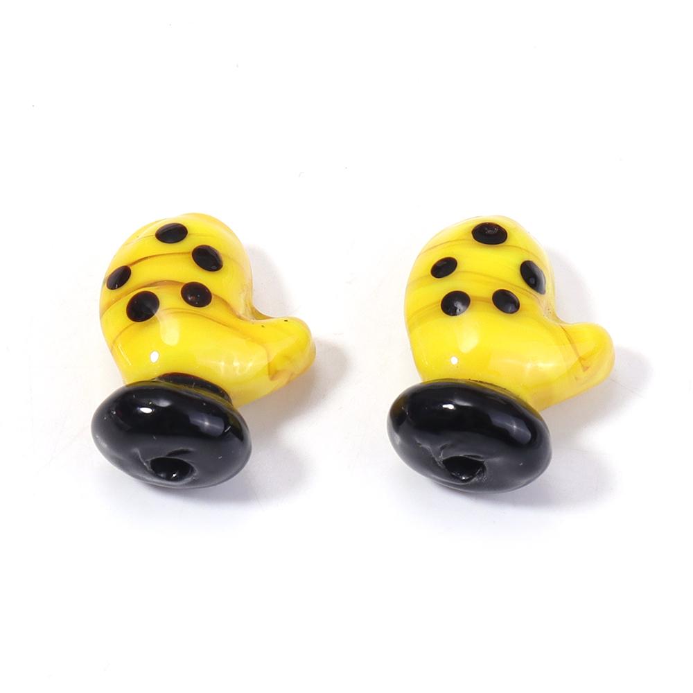 2pcs Christmas Lampwork Beads Cute Glove Snowman Glass Loose Beads For Jewelry Making DIY Bracelet Keychain Chrismas Gifts Decor