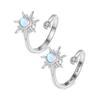 Bohemia Sunflower Rotatable Decompression Rings For Girls Anti Anxiety Relaxing Adjustable Open Wedding Aesthetic Ring
