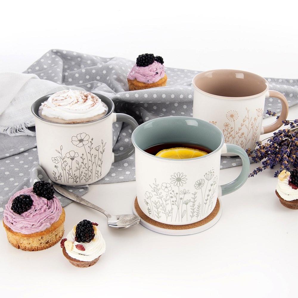 Porcelain Mug for Hot and Cold Drinks for Coffee, Tea, Herbs 400 Ml