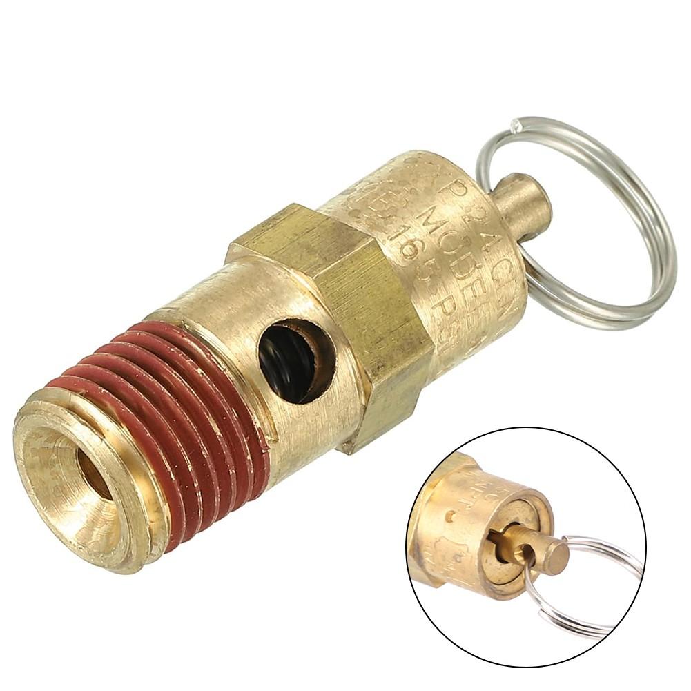 Heavy Duty Brass Safety Valve for Air Compressors with Pressure Regulation