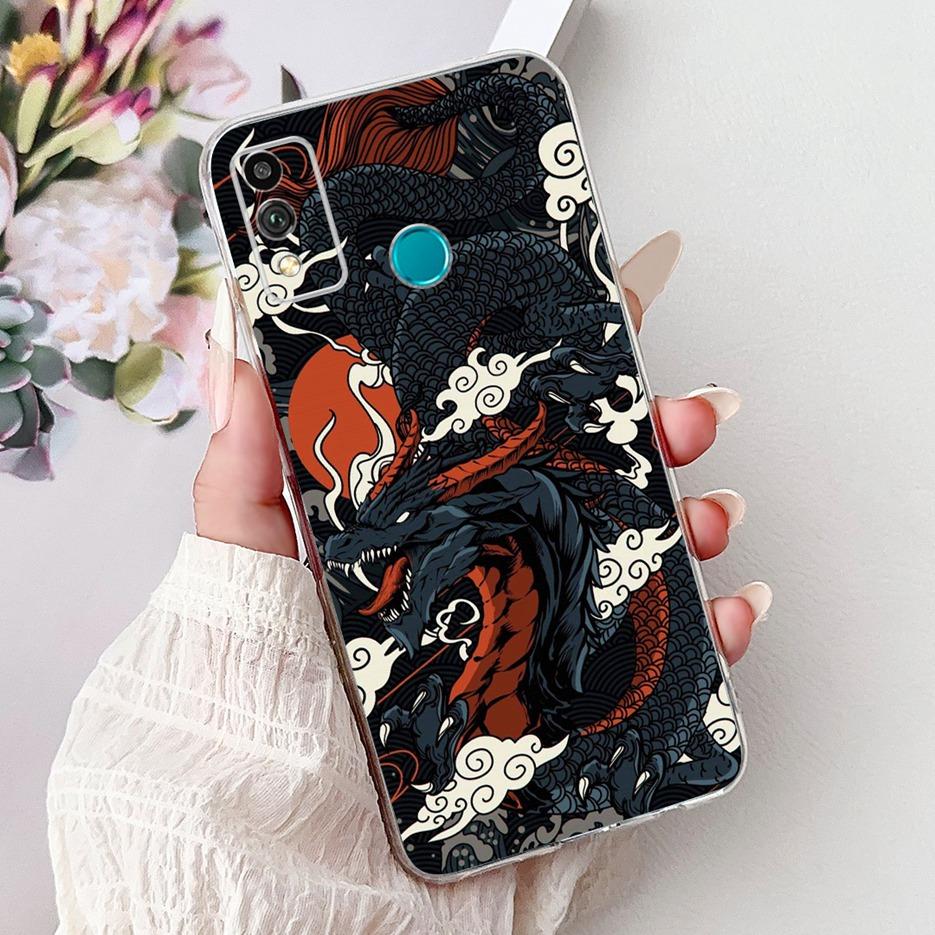 For Honor 9X Lite Case JSN-L21 JSN-L22 Cute Love Heart Painted Cover Soft Silicone Case For Honor 10X Lite DNN-LX9 10XLite Shell