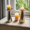 Electroplated Wrought Iron Candlestick: Simple, Versatile, Ideal for Banquets, Weddings, Photography, and Home Décor
