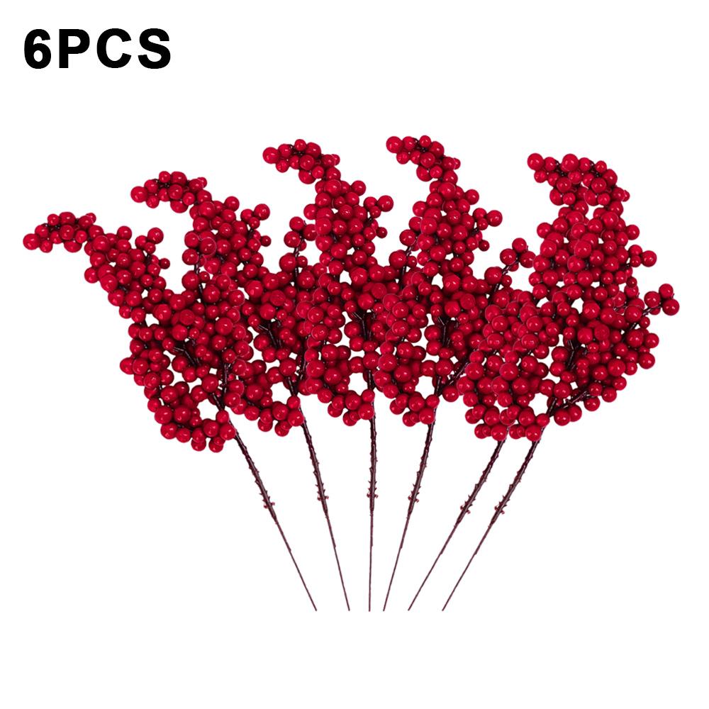 12/1 Stück Weihnachten Rote Beeren Künstliche Frucht Stechpalmenbeere Staubgefäß-Strauß Für Weihnachten Hochzeit Party Dekoration Haus DIY Bastelarbeiten