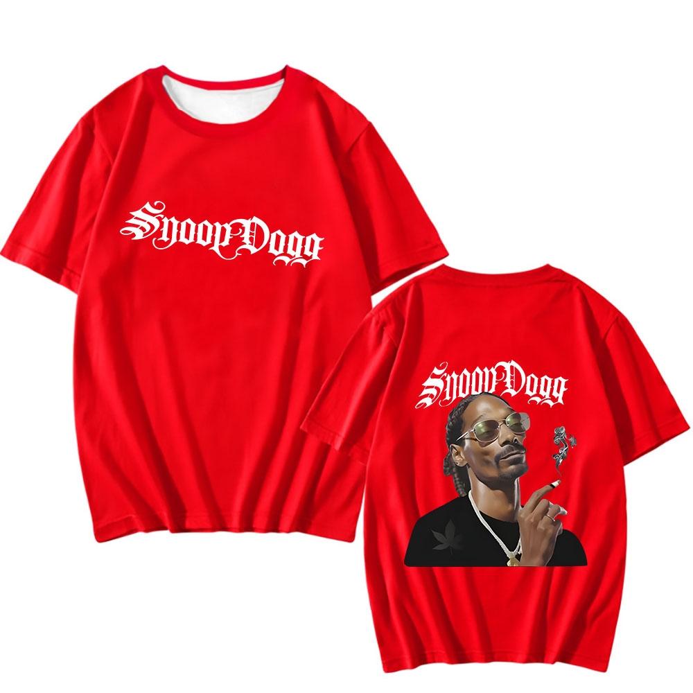 

Футболка с принтом на спине Snoop Dogg, с коротким рукавом, хип-хоп, повседневная, для весны/лета, унисекс, футболка, толстовки, манга, одежда S