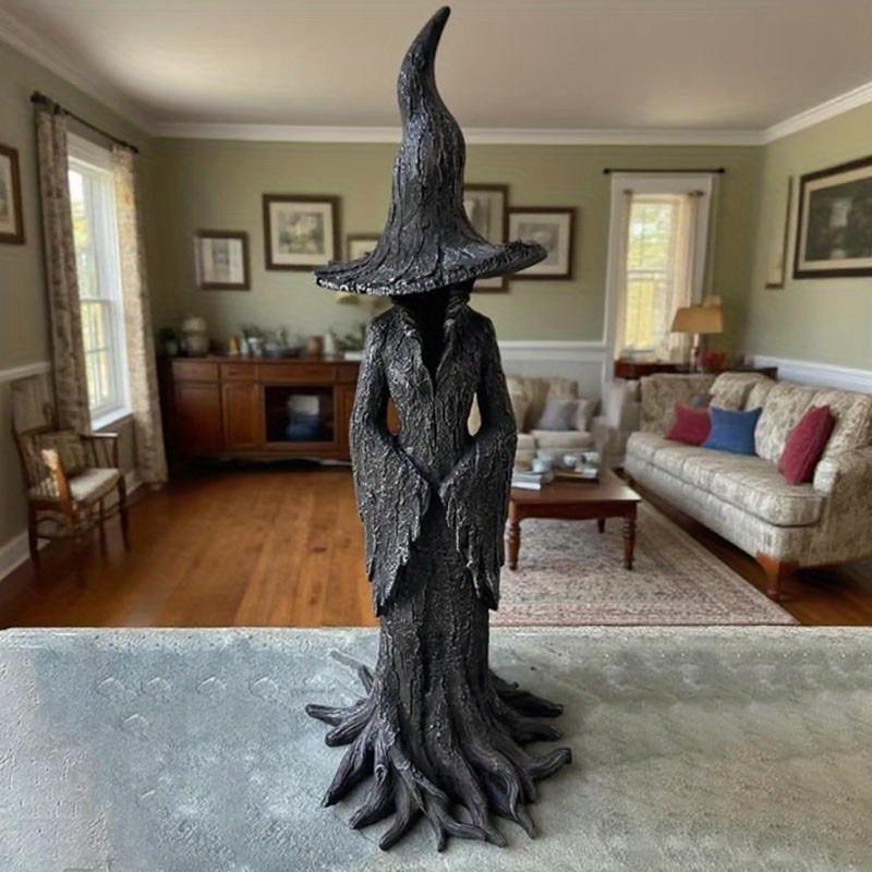 Halloween Resin Witch Ornament Standing Figurine Collection Cracker Barrel Retro Style For Mantel Decor