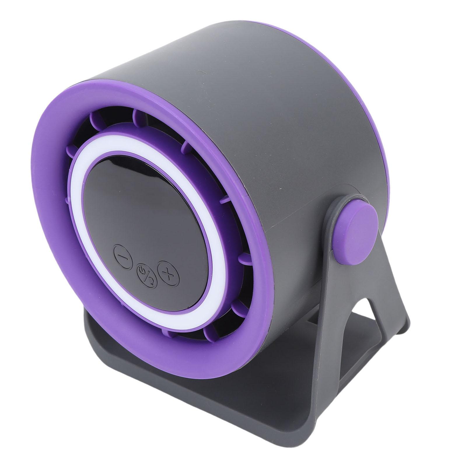 

Desk Fan USB Rechargeable Quiet Portable Desktop Fan with LED Light for Bedroom Outdoor Camping