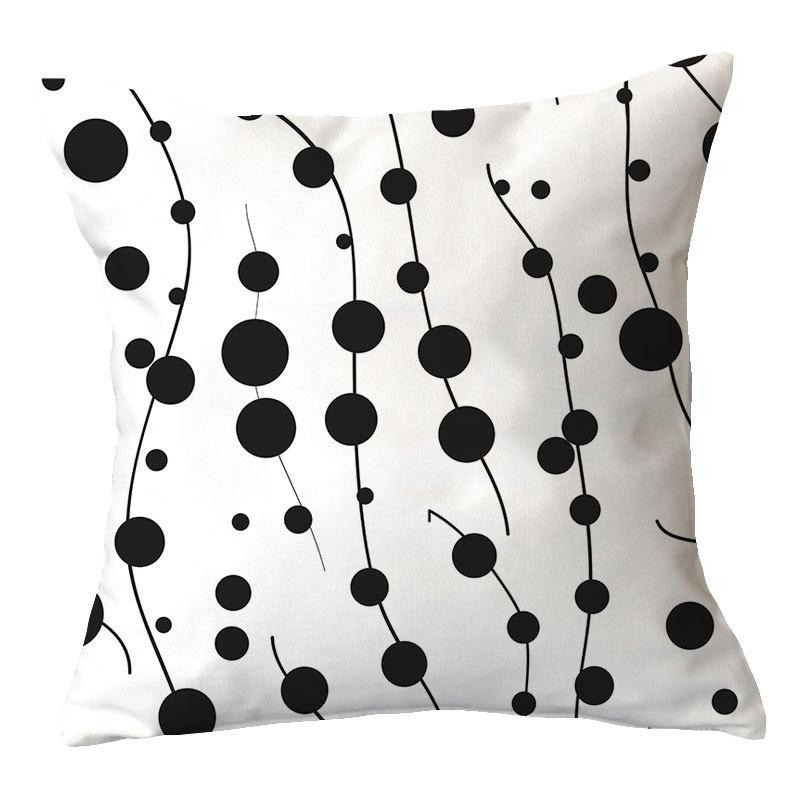 Simple New Blue Geometric Plush Pillowcase Home Fabric Sofa Pillow Cushion Cover