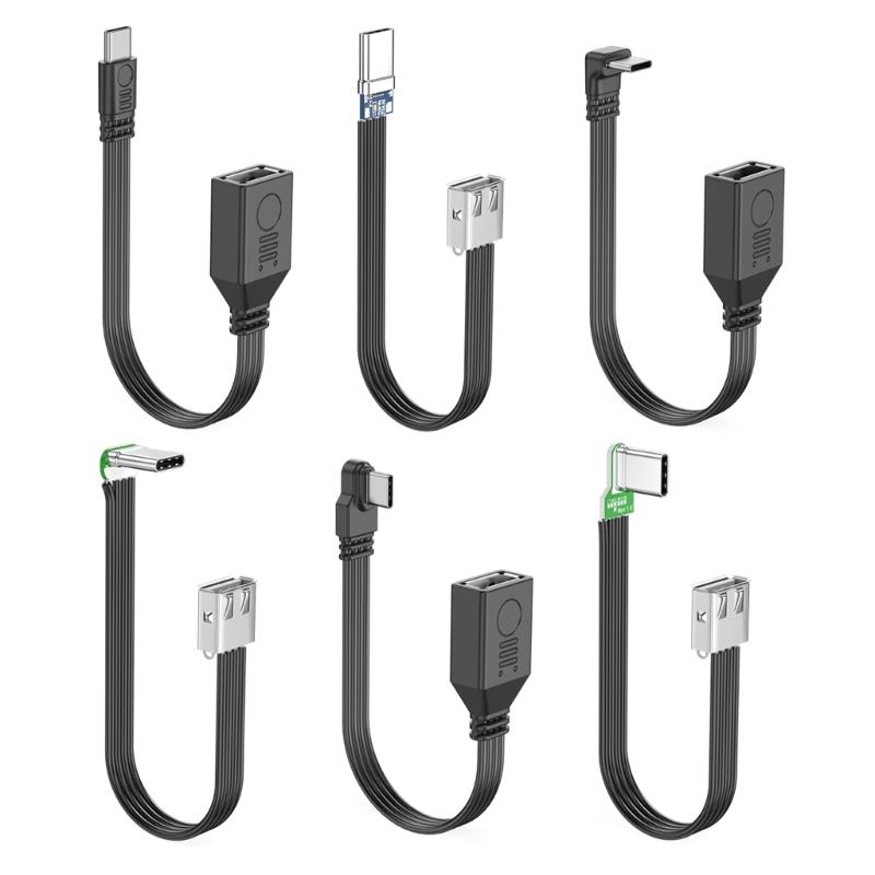USB C to USB 2.0 Adapter USB Adapter OTG Cable Connector USB C Male to USB Female OTG Cable for Laptop Computer Tablet