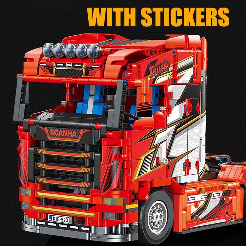 Technical City 1708pcs Scanias Longline V8 Truck Model Building Blocks Set MOC Assemble Truck Car Bricks Toys For Children Gifts