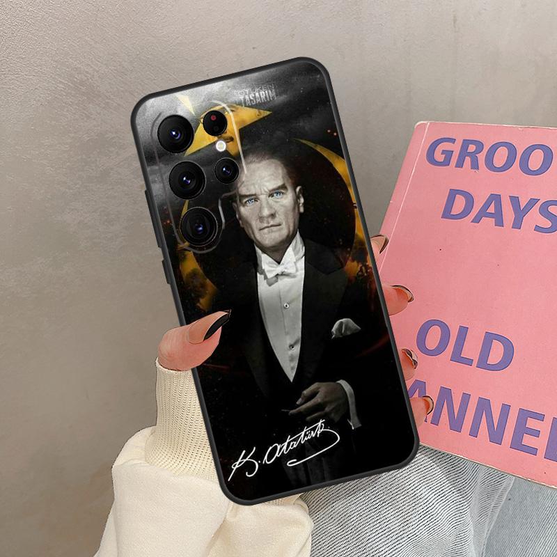 Mustafa Kemal Atatürk Unterschrift Hülle Für Samsung Galaxy S25 Ultra S20 S21 S22 S23 S24 Ultra S9 S10 Plus S25 FE Hülle Coque