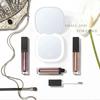 LED Lighted Travel Makeup Mirror Rechargeable 1x/5x Magnifying 3 Light Colors & Brightness Dimmable Portable Compact Mirror