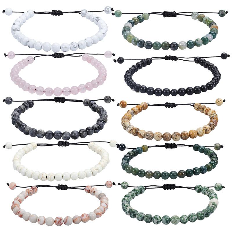 Fashion Natural Stone Tiger Eye Bracelet Lava Rock Bracelet Stress Relief Bracelets Unisex Jewelry Gifts