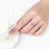 Silver Women's Adjustable Ring Universal Crystals Engagement