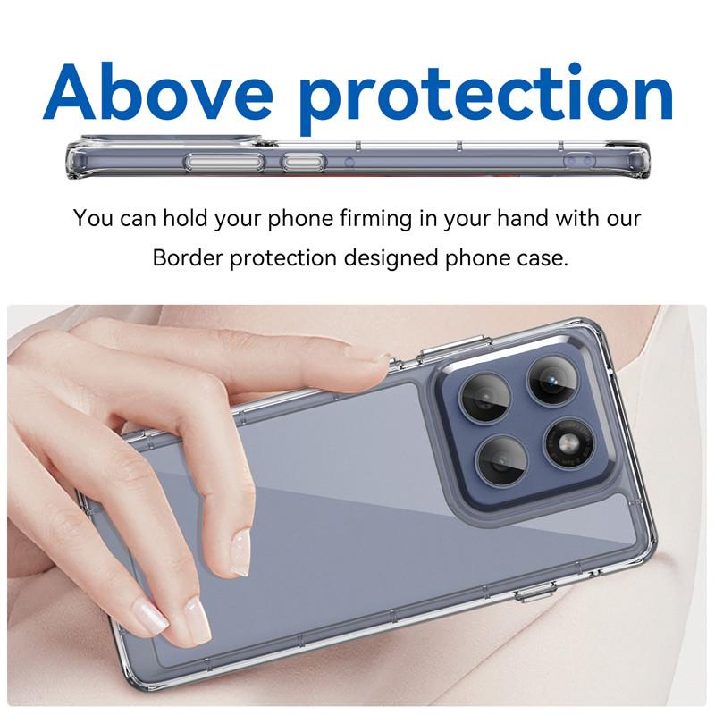 For Motorola Edge 60 Pro Case Motorola Edge 60 Pro Cover Shockproof Clear PC + Silicone Protective Phone Cover Moto Edge 60 Pro