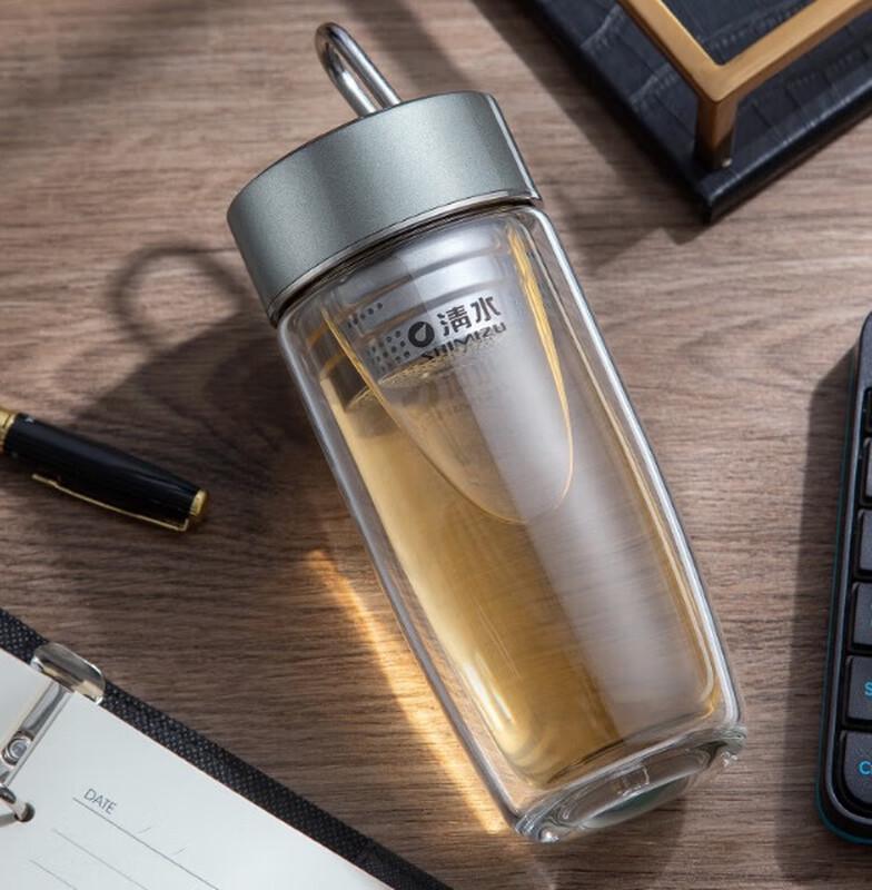 

SHIMIZU Double Wall Glass Cup with Handle