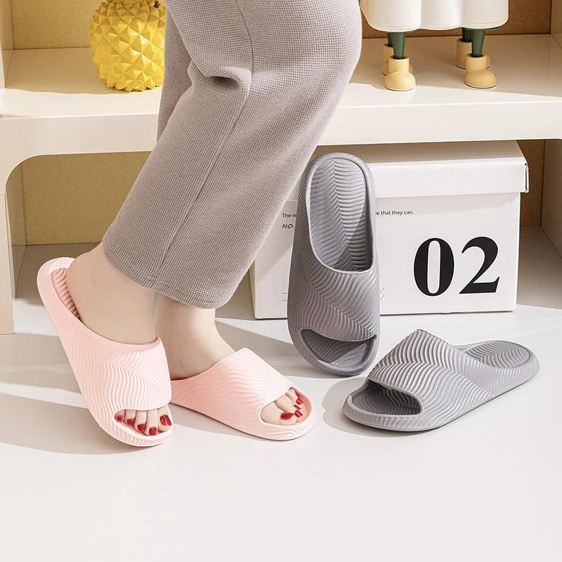 Fashion Shoes for Women Summer Fashion Concise Couple Home Shoes Non-slip Slides Soft Men Slippers Indoor  Women Sandals Women Shoes