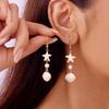 Oceanthemed Shell Ear Studs For Women Summer Fashion Jewelry With Electroplating