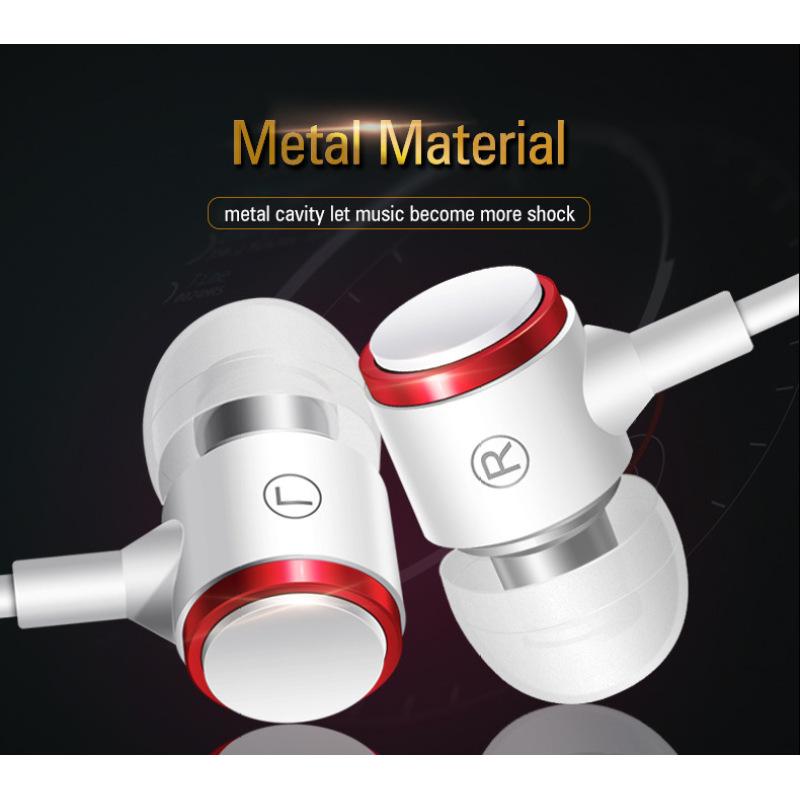 Earphones Metal Heavy Bass Stereo Wired Headset In-ear Microphone Gaming Headset