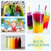 1PACK/100PCS Color Plastic Disposable Large Straw Pearl Bubble Milk Tea Smoothie Drink Party Supplies Bar Accessories