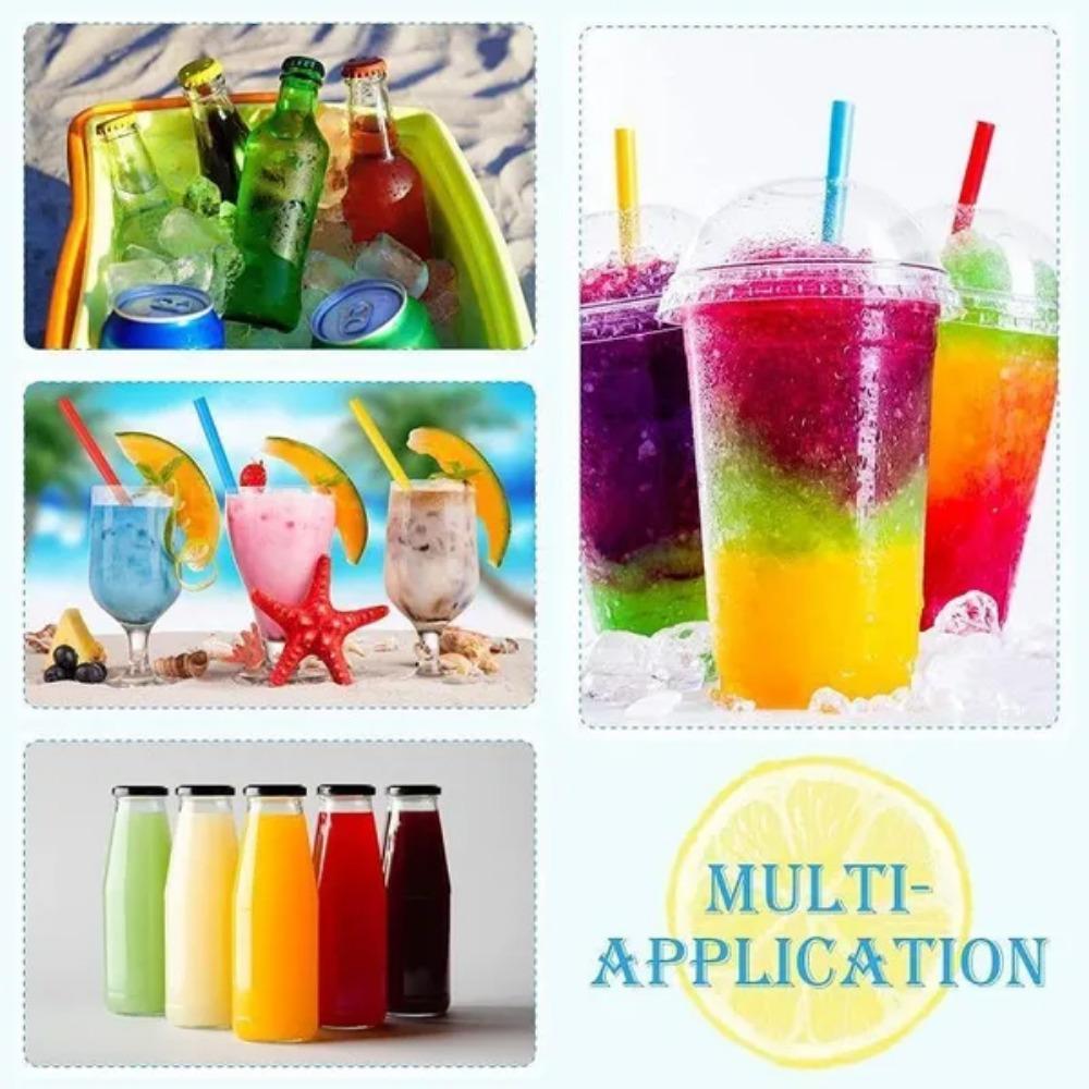 1PACK/100PCS Color Plastic Disposable Large Straw Pearl Bubble Milk Tea Smoothie Drink Party Supplies Bar Accessories