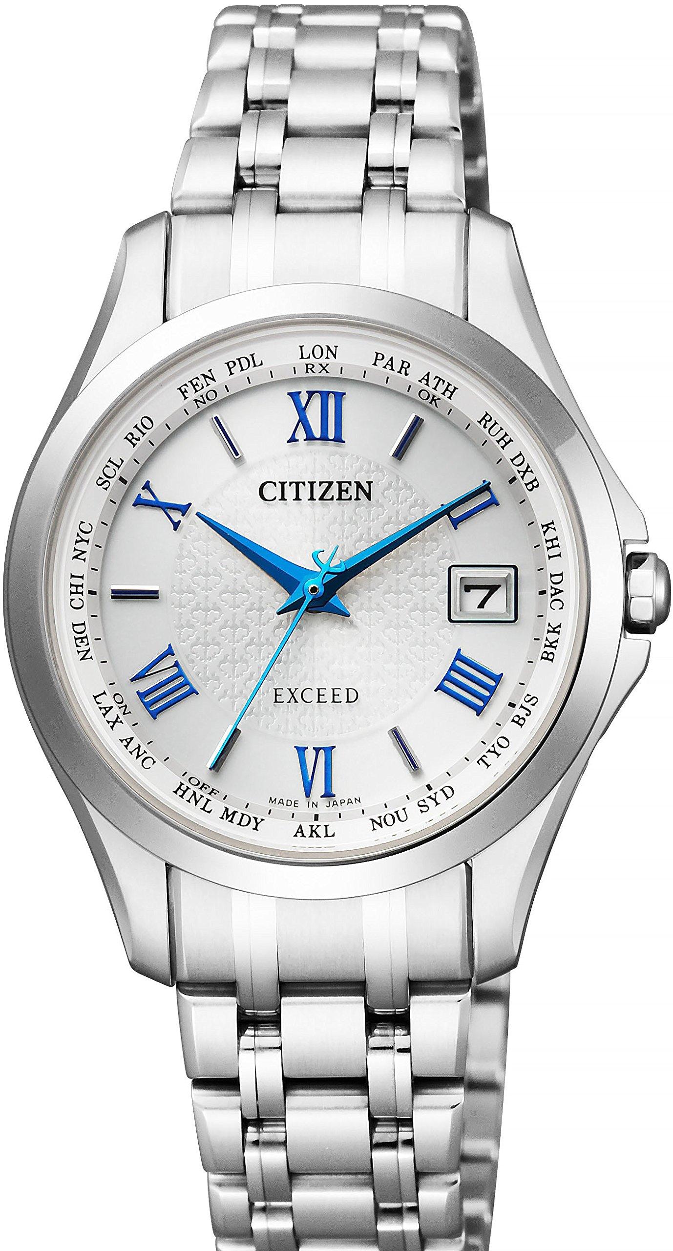 

Exceed Exceed watch Compatible with European and American radio waves Pair Silver [Citizen] Eco-Drive radio-controlled Chinese, EC1120-59B