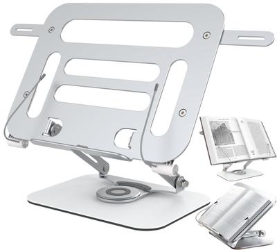 Reading 360 Degree Angle and Height Reading Aluminum Book Improves For Book Recipe Load Capacity 4KG Bookstand, Stand, Foldable, Rotatable, Stylish,