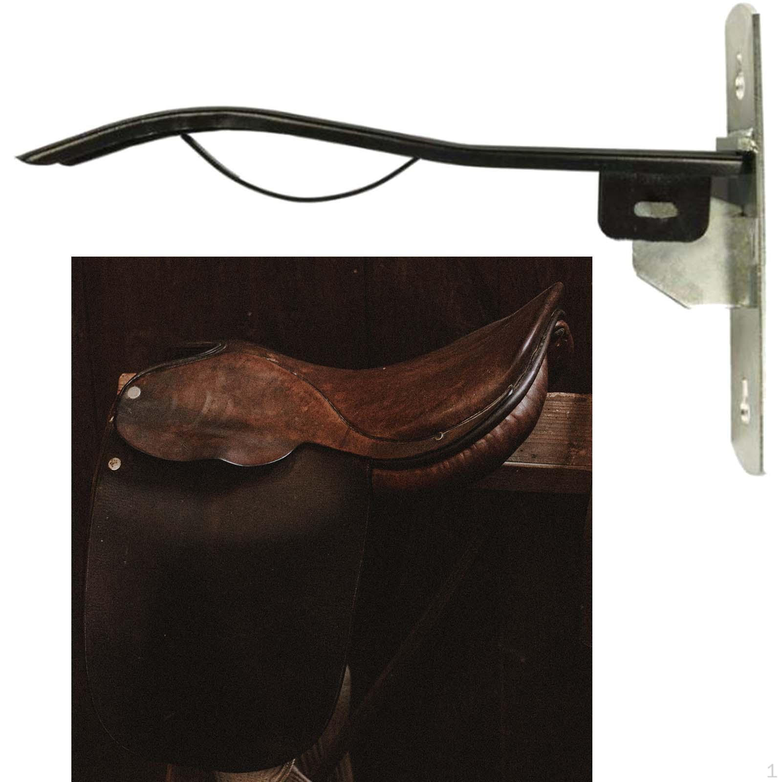 

Folding Wall Mount Saddle Rack Painted Metal Accessory Durable Professional Height 39cm, Width 25cm