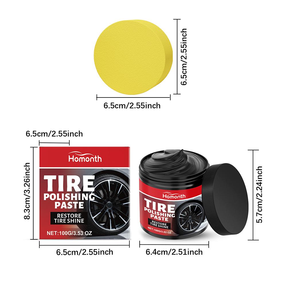 1/2/3set 100g Tire Wax - Universal Rubber Plastic And Auto Tire Gloss Enhancer - Retreading Cream Polishing Coating