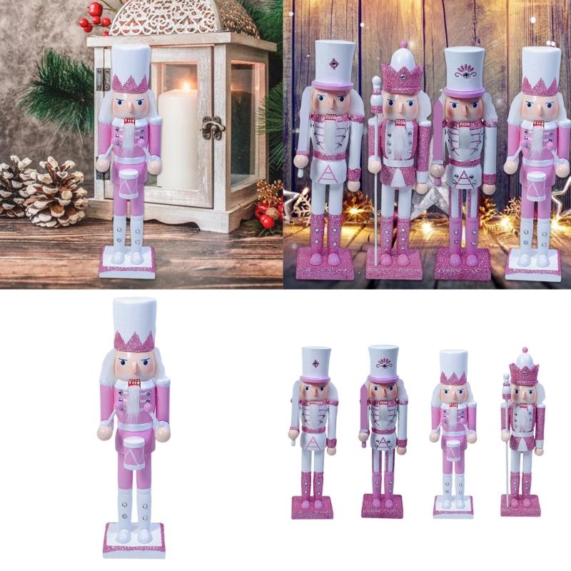 Christmas Theme Figurine Wood Decorations Statue for Office Unique Desktops Ornament Tabletop Decorative Sculpture