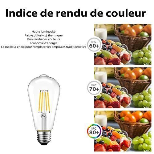 Ampoule LED - LVWIT ST64 - 4W - 470Lm - Blanc Chaud 2700K - E27