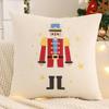Embroidery Throw Pillow Cover Christmas Decoration Velvet Soft Christmas Tree Gold Winter Farmhouse Home Sofa Living Room