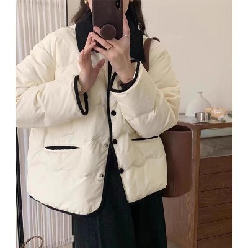 New Winter Blue Cotton Jacket Women's Fragrance Super Nice Thin Cotton-padded Jacket Cotton-padded Jacket