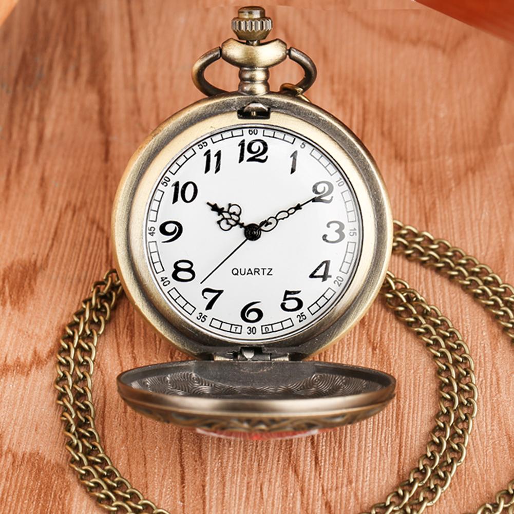Персонализированные кварцевые карманные часы с черепом — фото 3