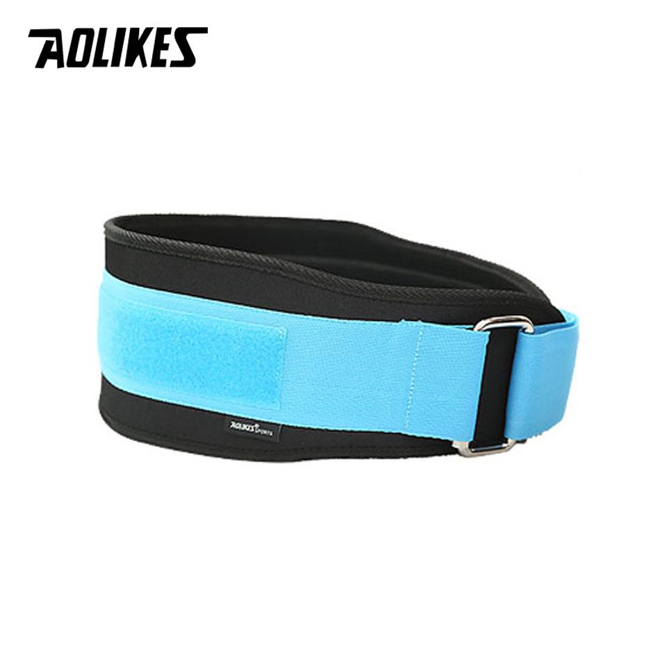 Aolikes 1Pcs Sport Pressurized Weightlifting Bodybuilding Waist Support Belt Fitness Squatting Training Lumbar Back Supporting