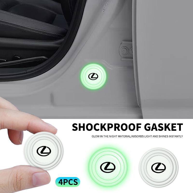Luminous Car Door Shock Stickers Absorber Cushion Gasket Anti-collision For Lexus EX300H RX450H IS300H ES300H NX RX GS Al20