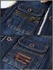 Autumn Winter Sleevless Jacket Men Many Pockets Denim Vest Men Fleece Warm Mens Waistcoat M-4XL