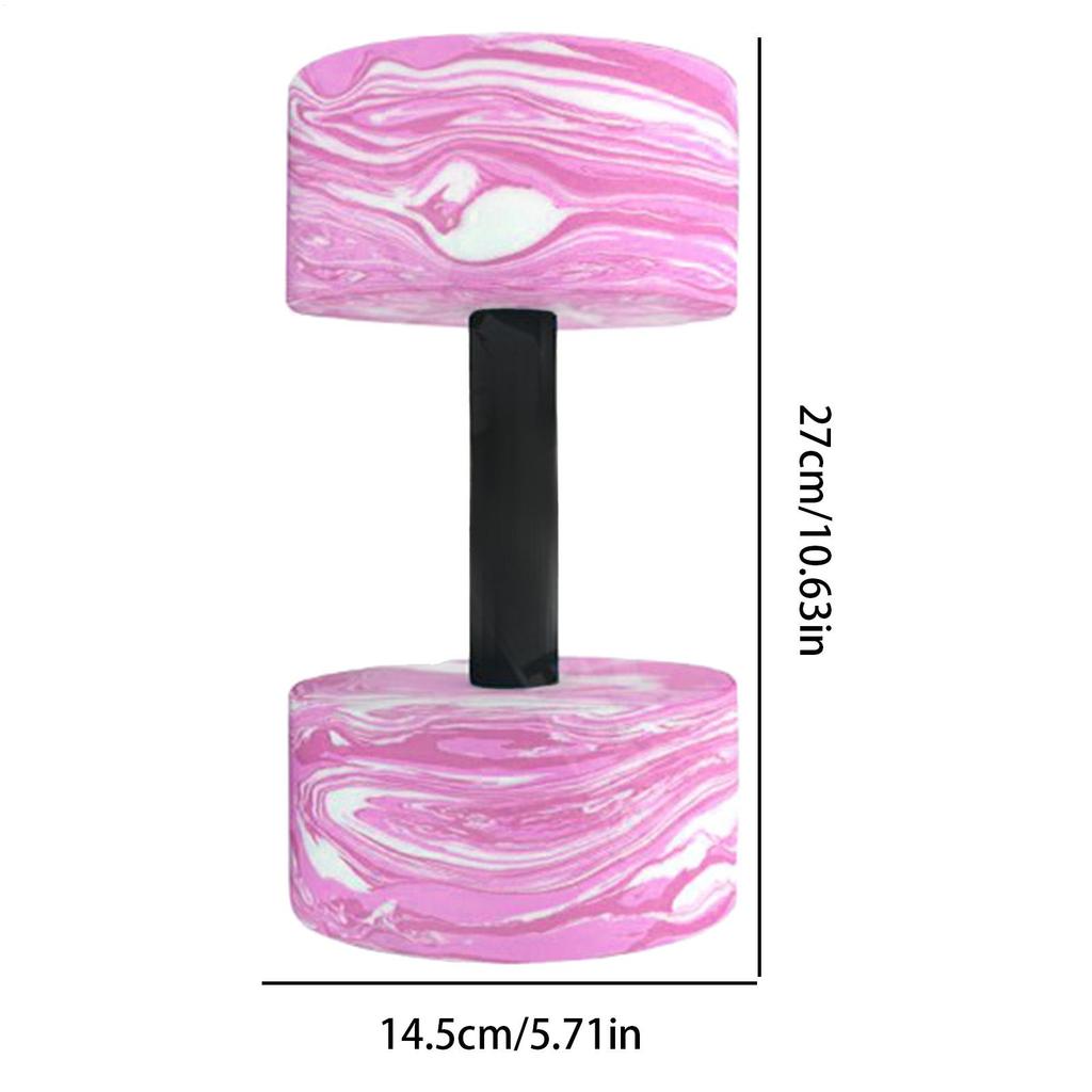 2pcs EVA Water Foam Floating Dumbbell Swimming Pool Water Weight Aerobics Automatic Float Aquatic Barbell Swim Fitness Dumbbell
