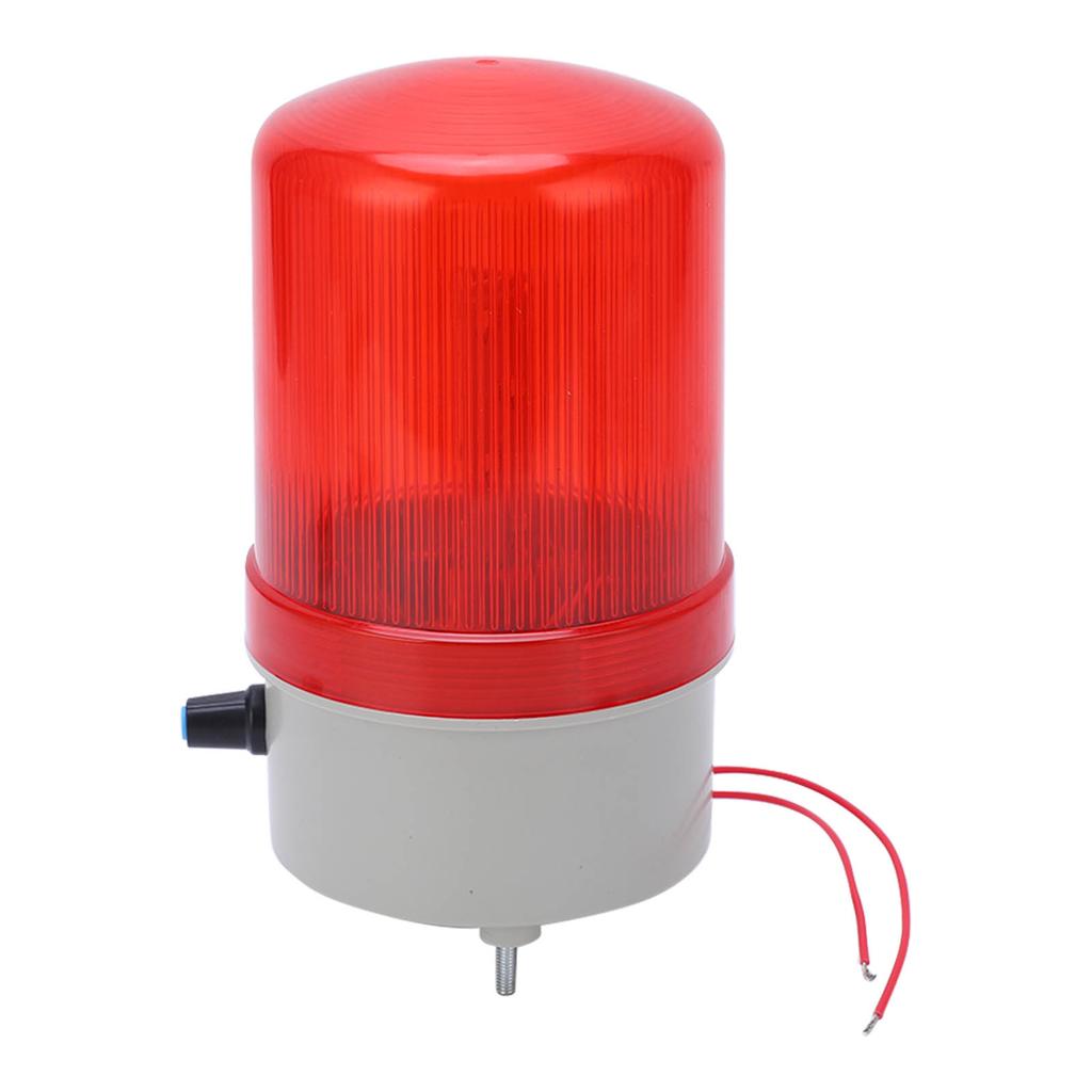 Rote Drehwarnleuchte Hohe Helligkeit Einstellbarer Ton Licht Alarm Blinklicht 220V 2W