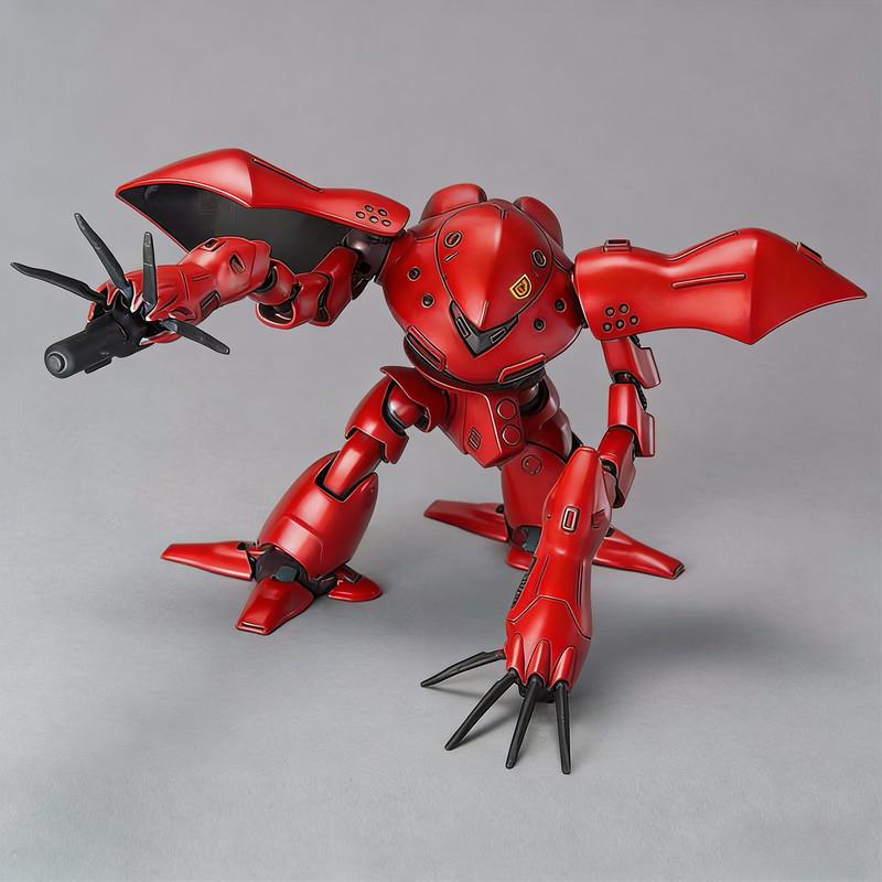 New HGUC GL 1/144 037 Red Hygogg Long Arm Assembly Model Kit Action Figure Collectible Boy Puzzle Toy Gift Desktop Ornament Doll