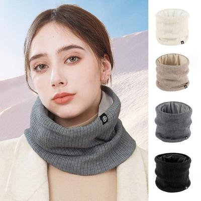Winter Warm Wide Ribbed Fleece Neck Warmer Hat