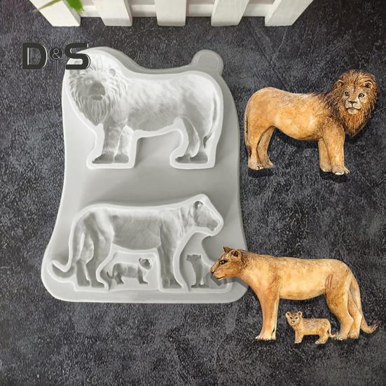 3 stilar Fondantform Flexibel Slitstark Elefant Lejon Giraffe Kexform